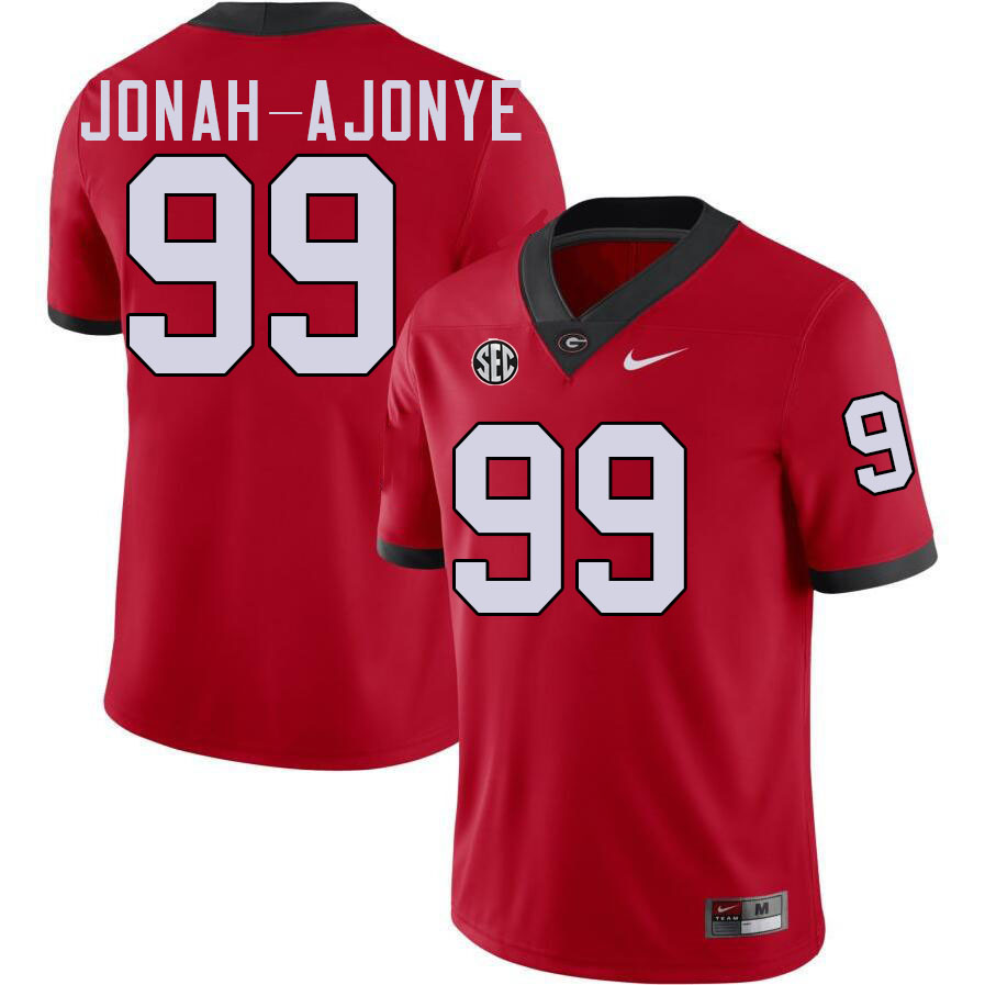 #99 Joseph Jonah-Ajonye UGA Jersey,University Of Georgia Bulldogs Football Jersey,Uniforms,Gears-Red